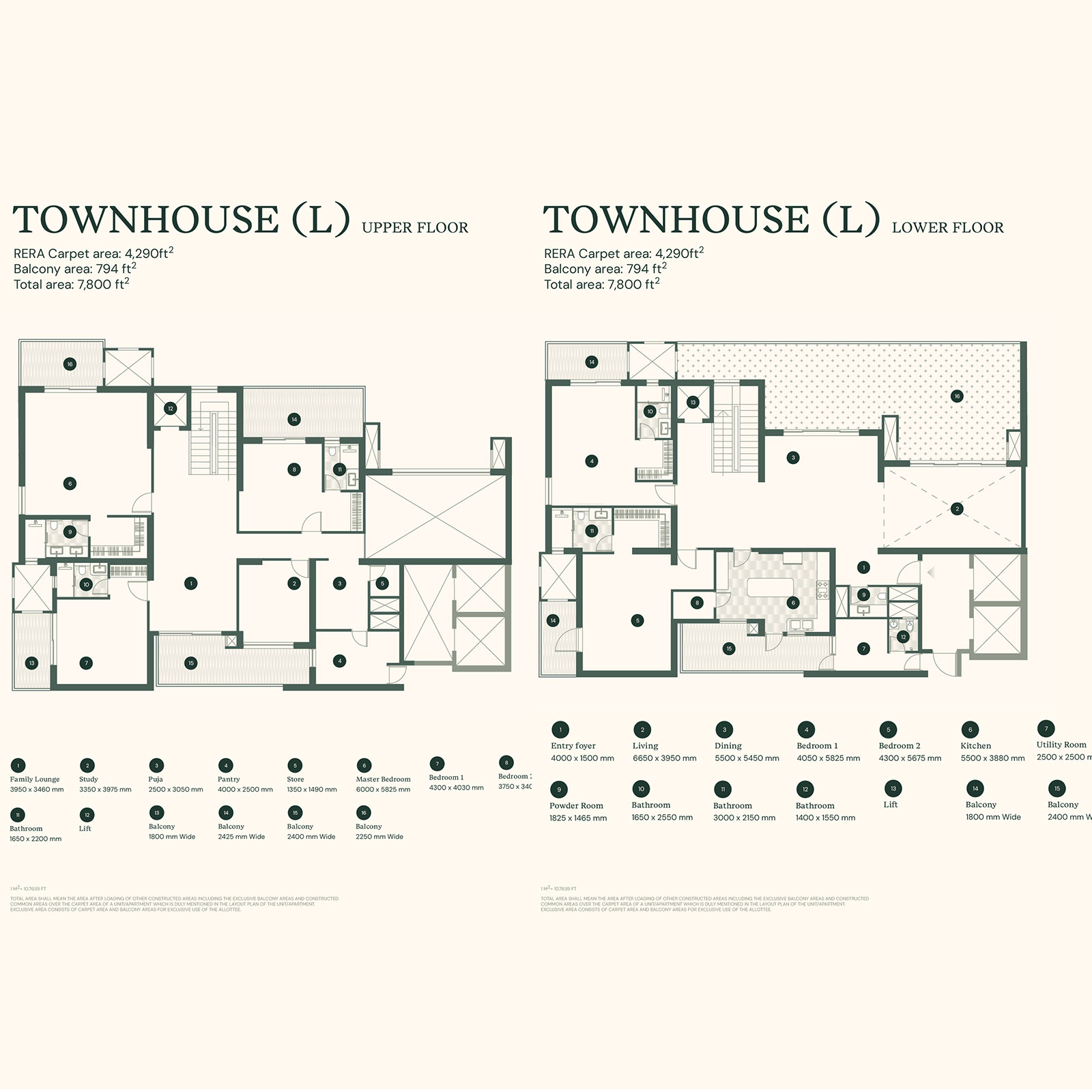 Townhouse (L) Floor Plan