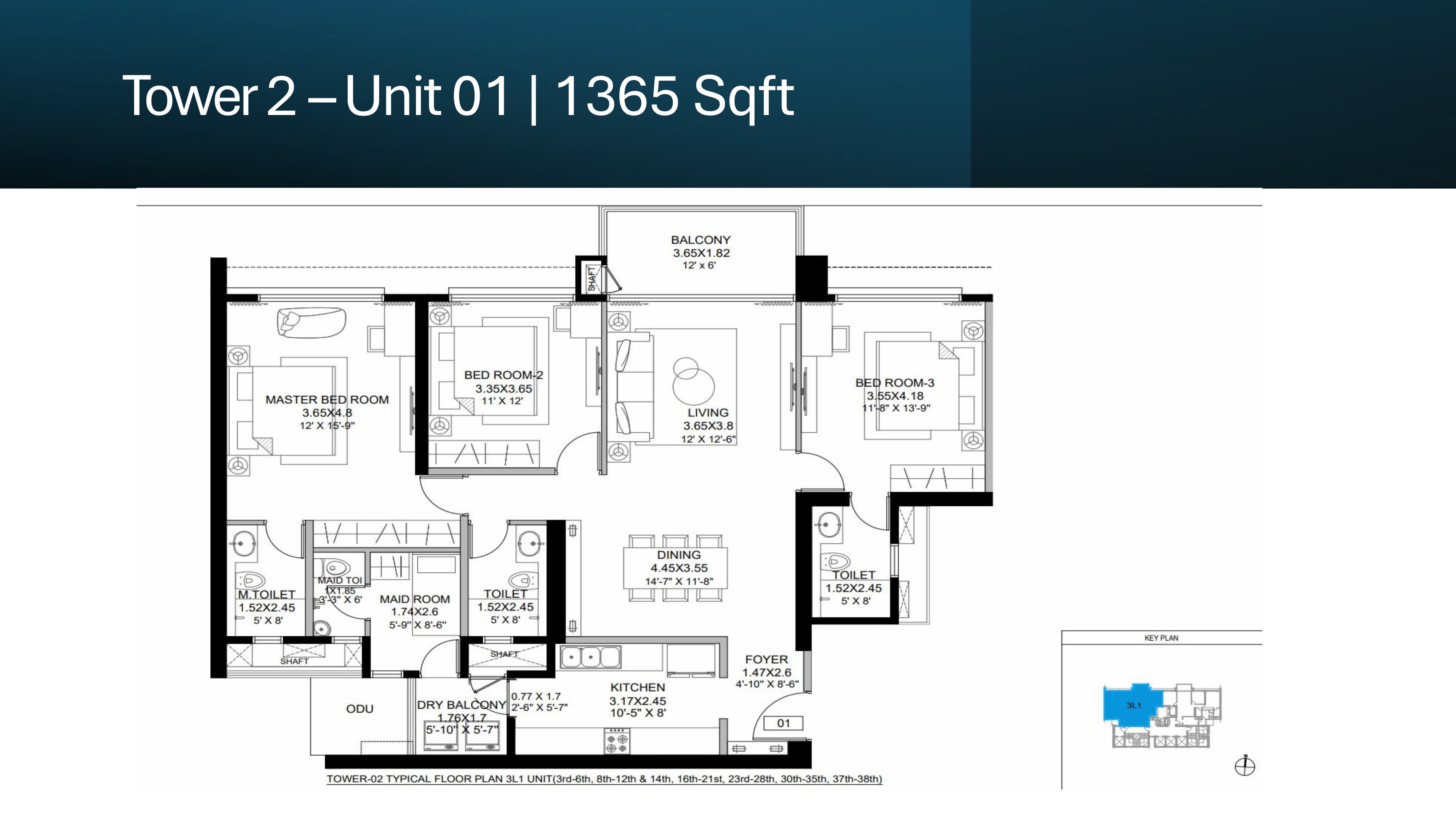 3 BHK (XL) Floor Plan