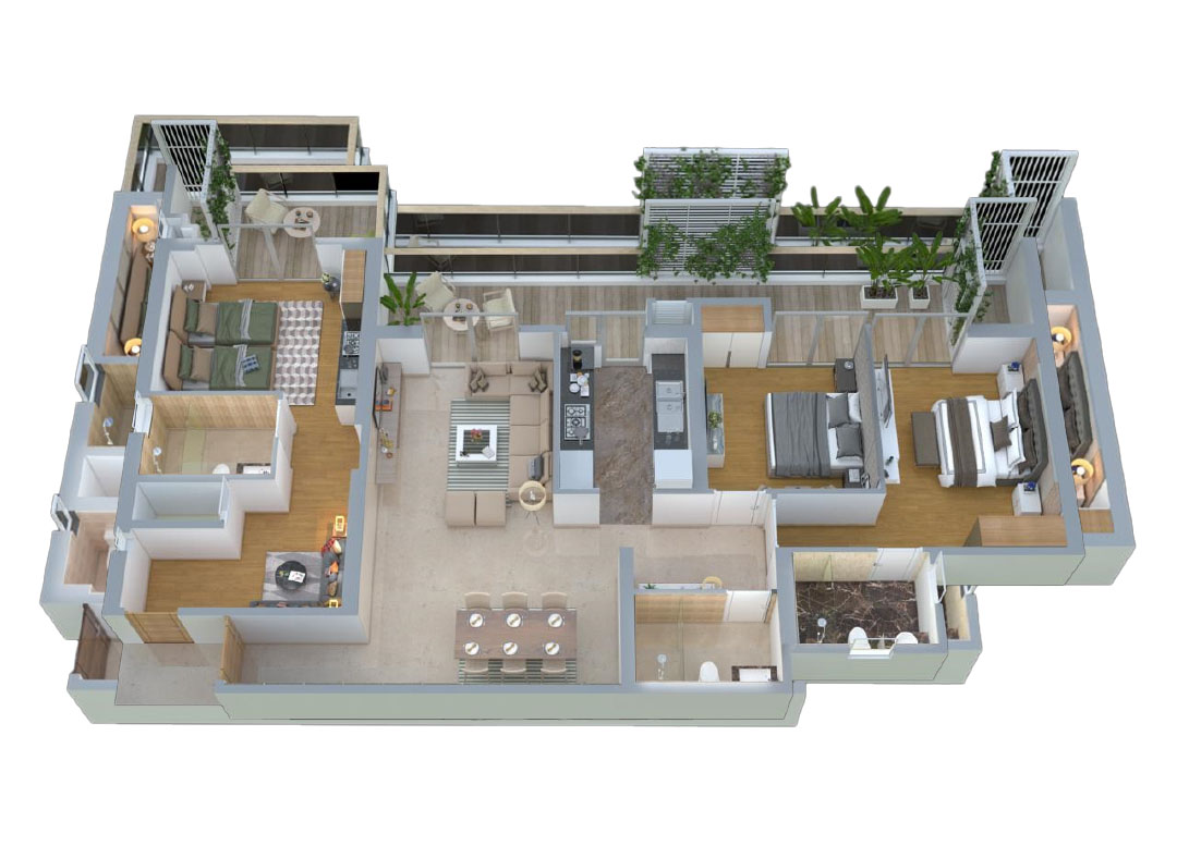 3 BHK Floor Plan