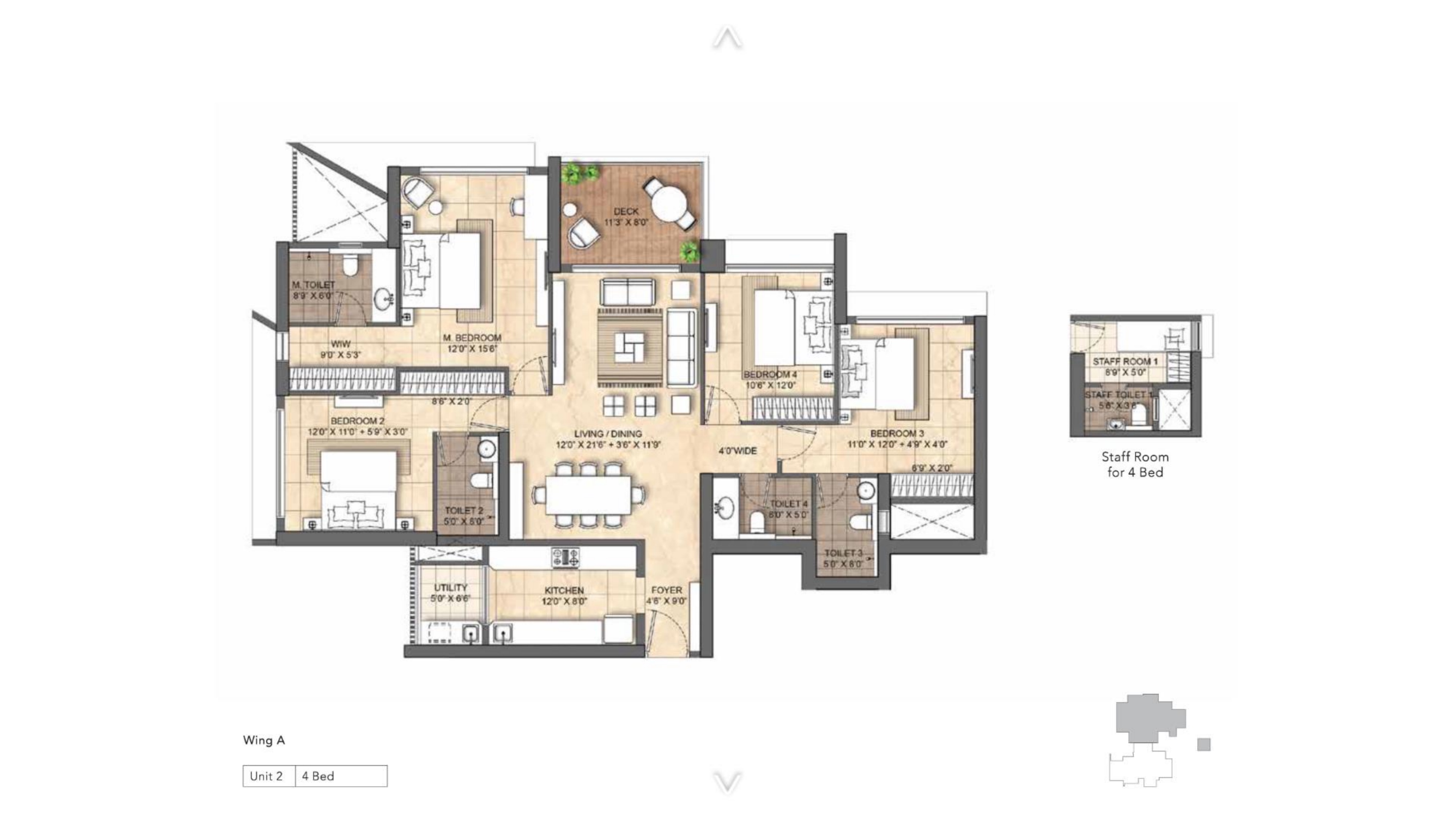 4 BHK Floor Plan