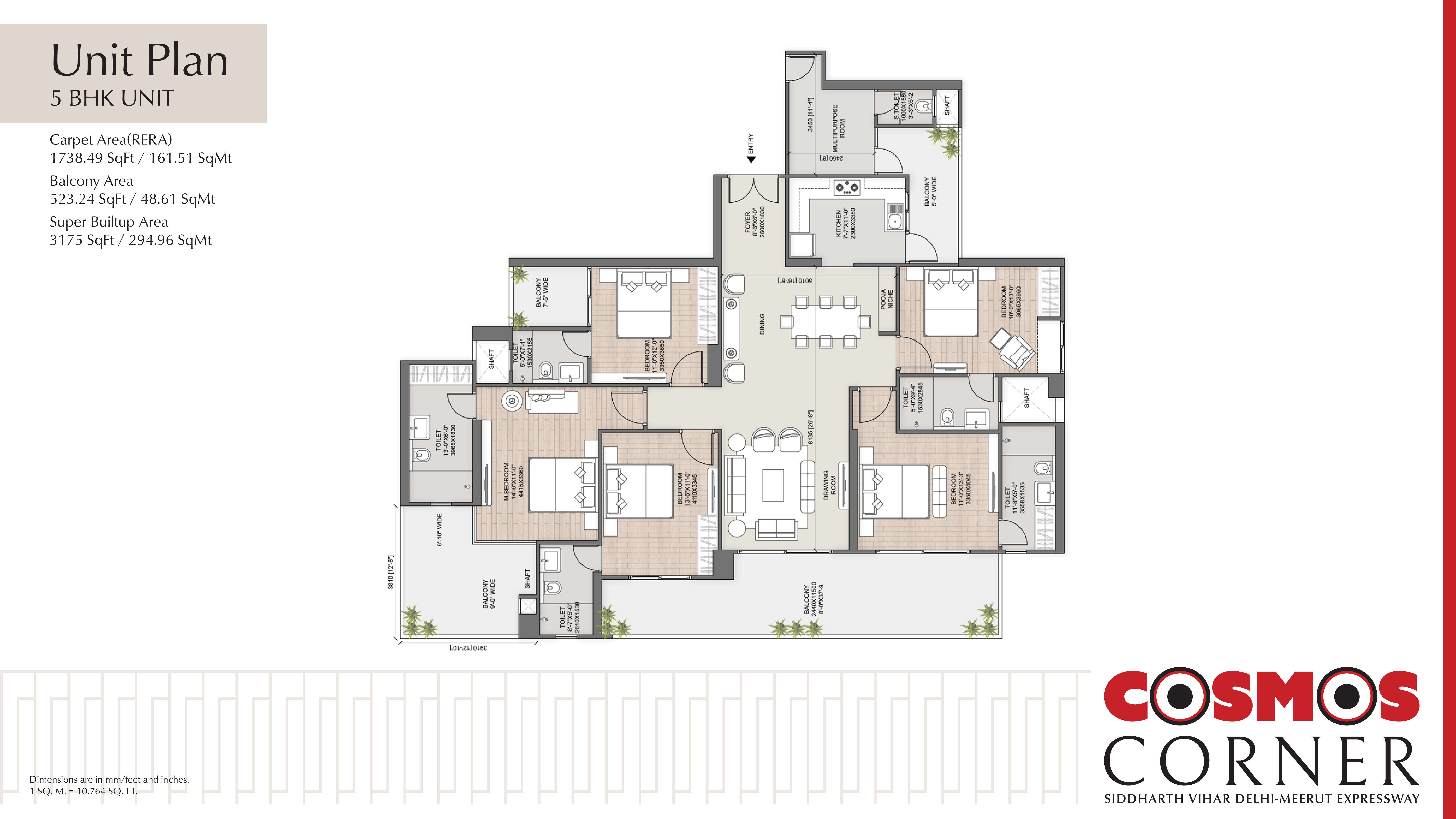 5 BHK Floor Plan