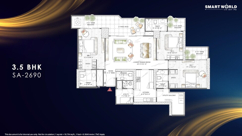 3 BHK Floor Plan