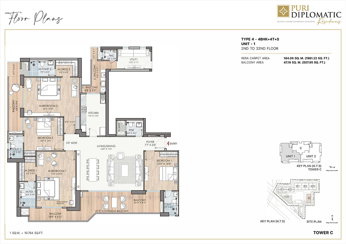 4 BHK Floor Plan