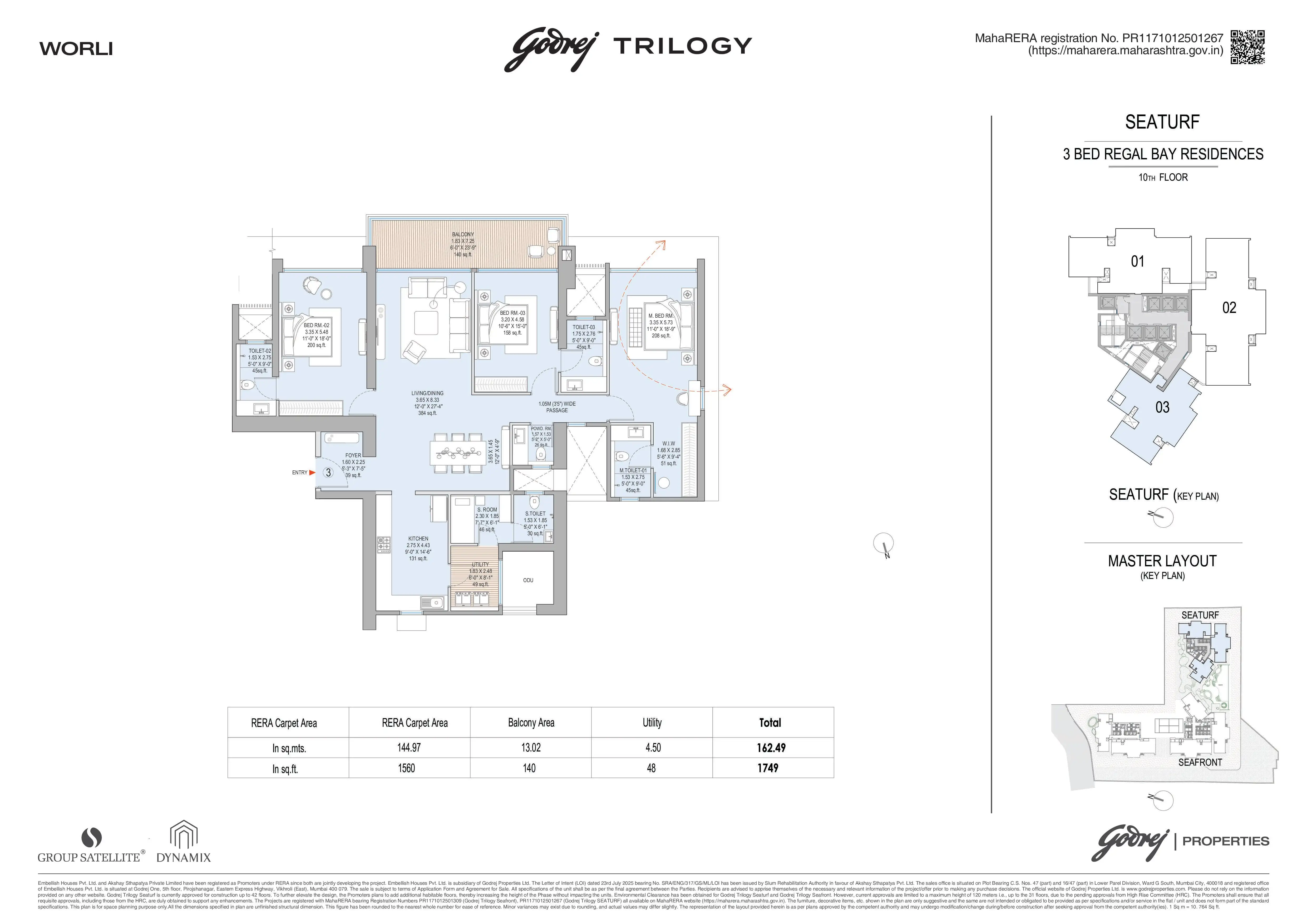 3 BHK Floor Plan