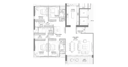 5 BHK Floor Plan
