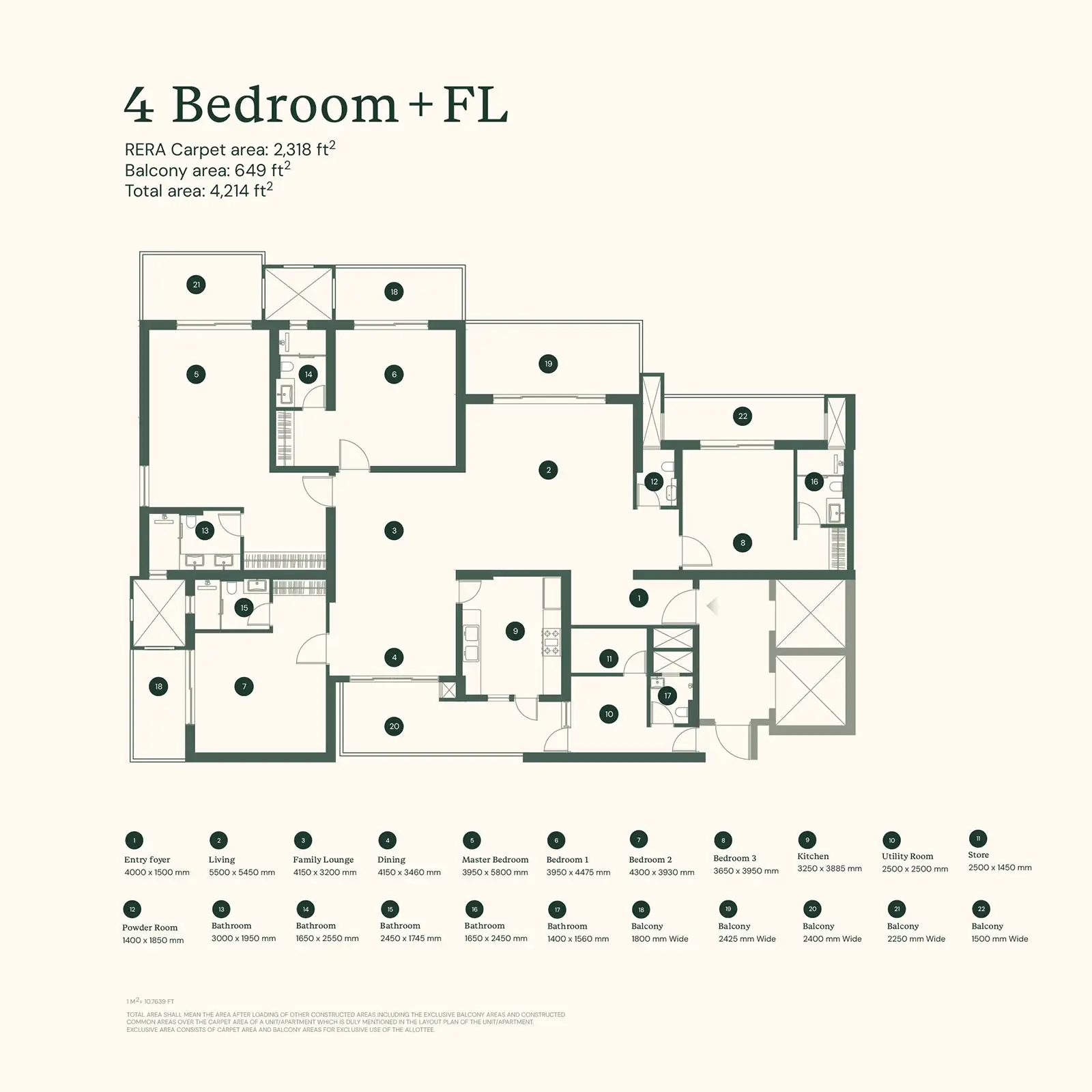 Max Estates 105 4 BHK FL Floor Plan