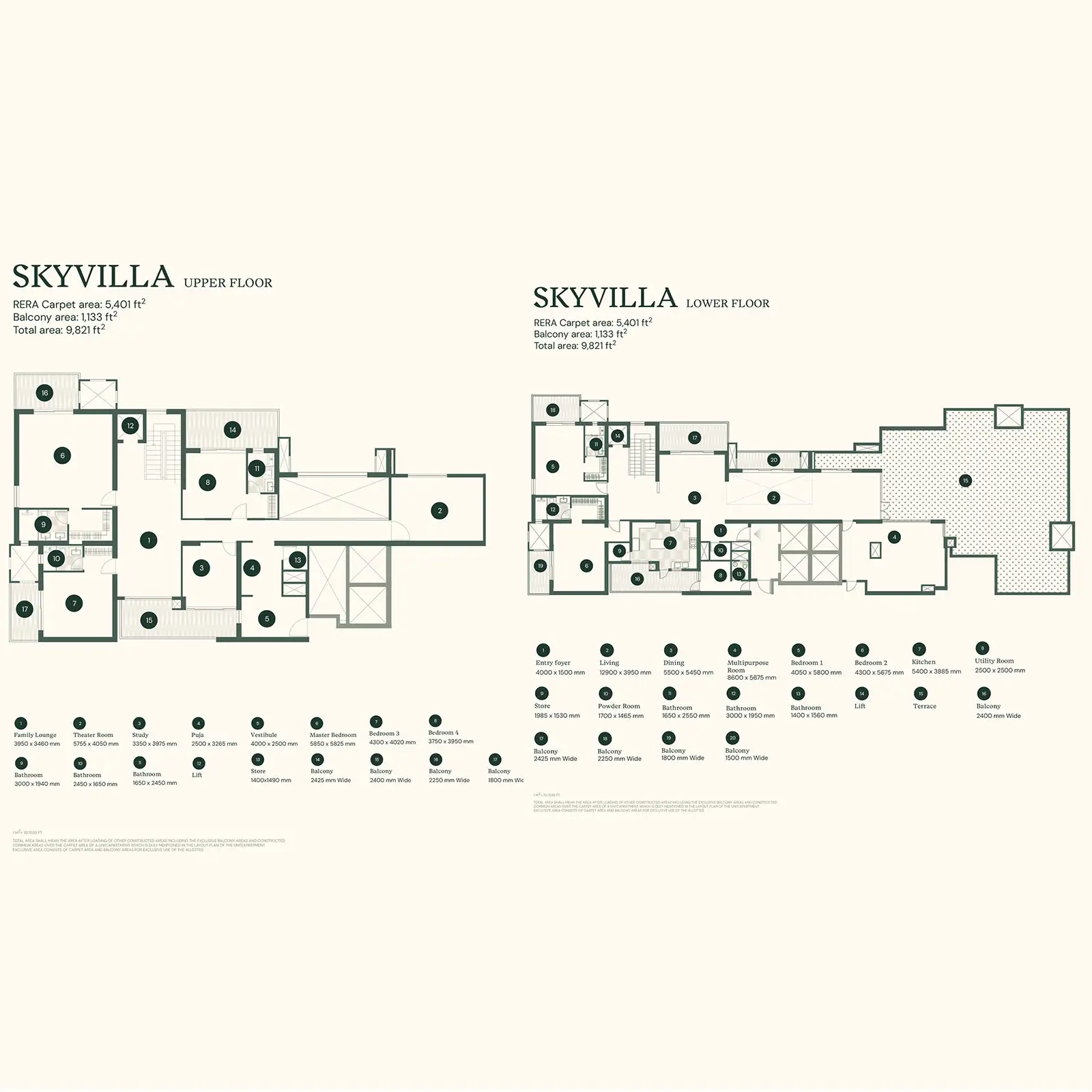 Max Estates 105 Sky Villa Floor Plan