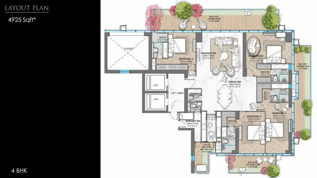 Trump Towers 4 BHK 4,925 Sq.Ft