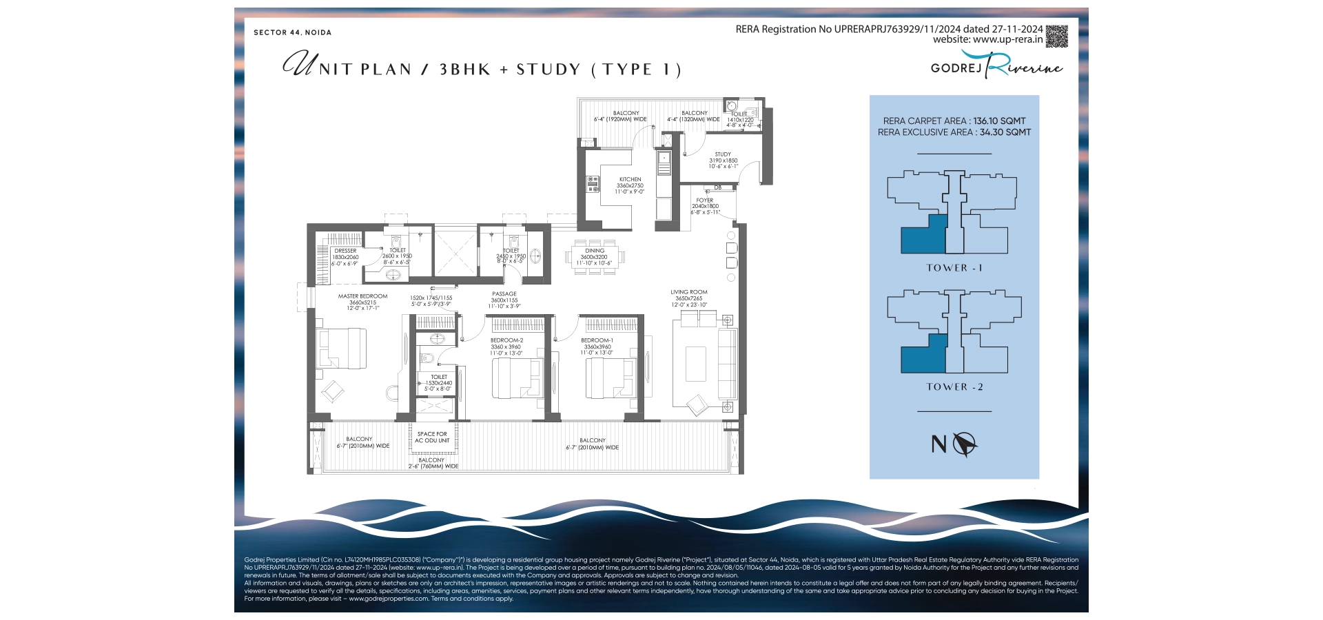 Godrej Riverine 3 BHK (Optimum)