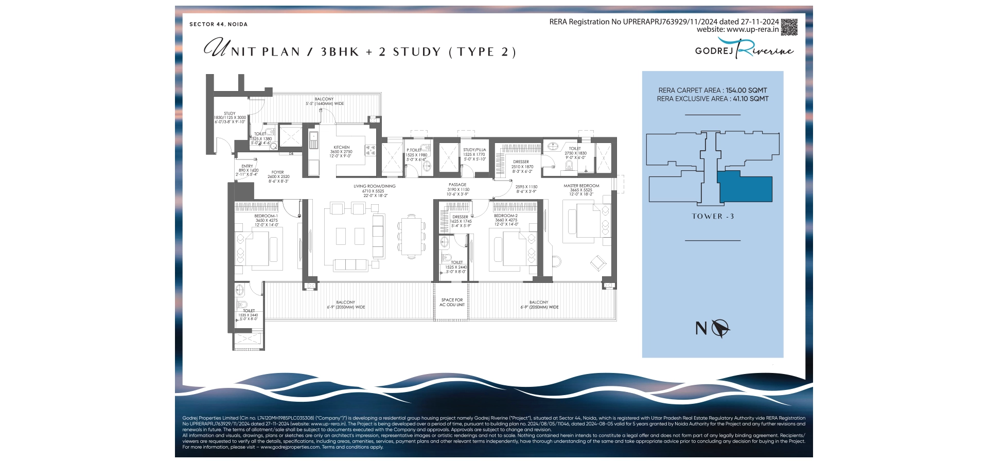 Godrej Riverine 3 BHK (Premium)