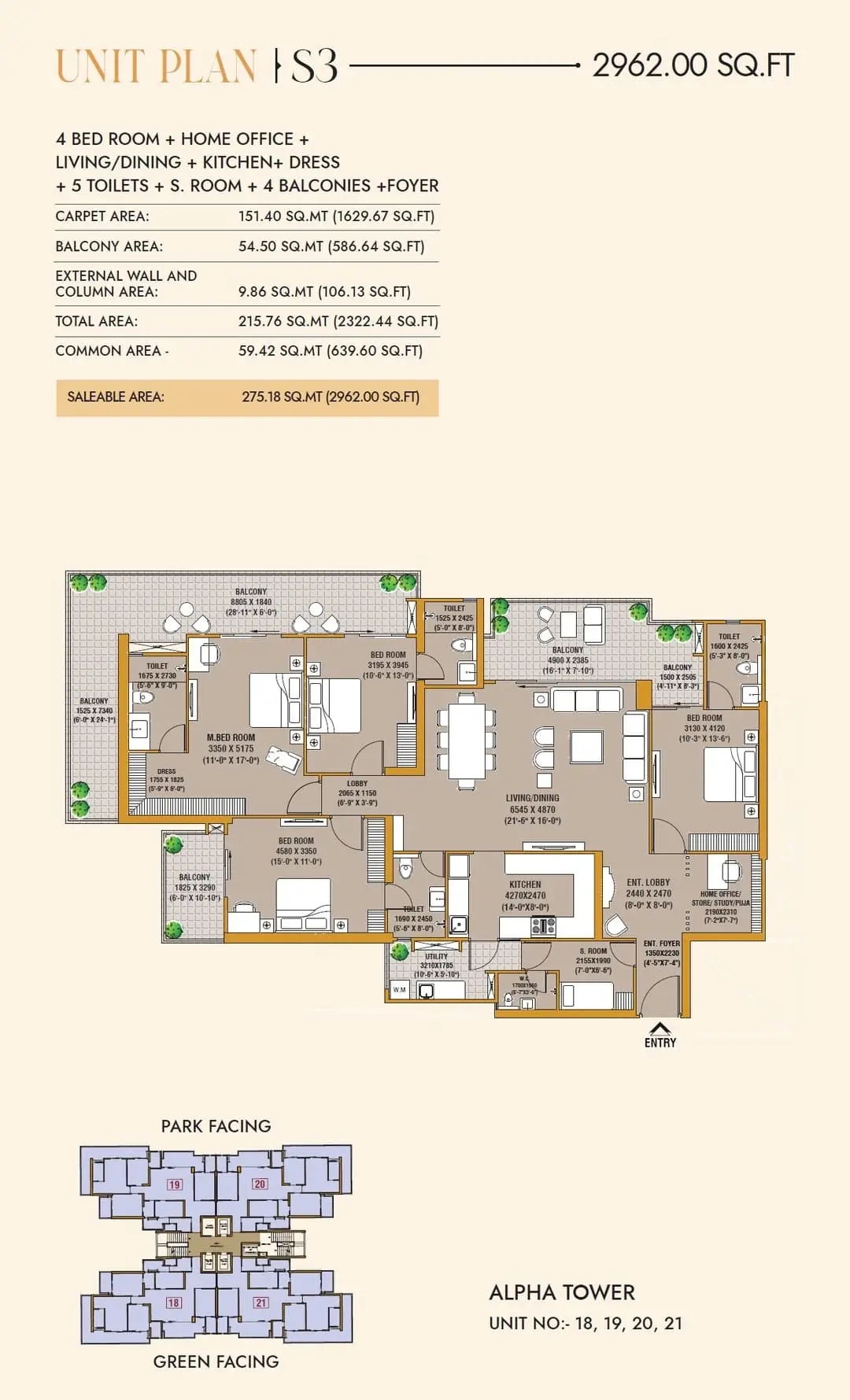 SKA Divine Wave City 4 BHK