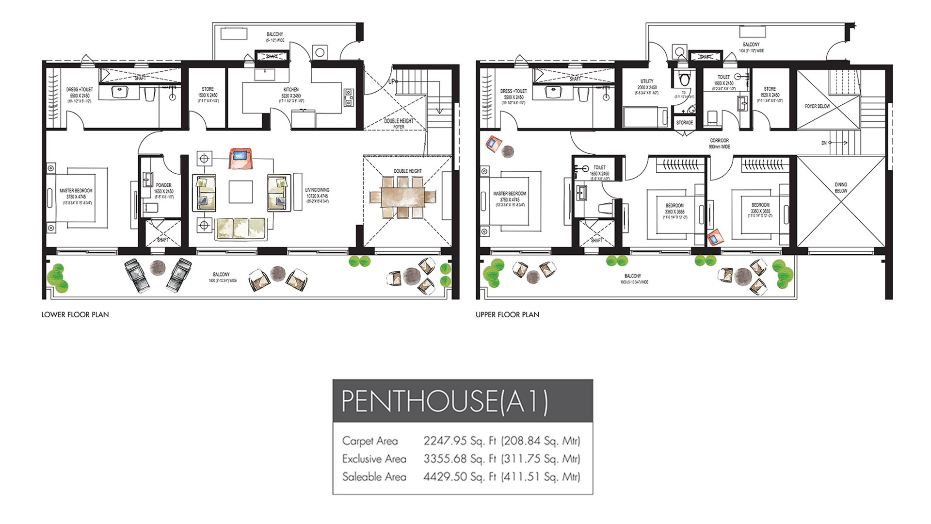 Krisumi Waterfall Residences Penthouse Floor Plan