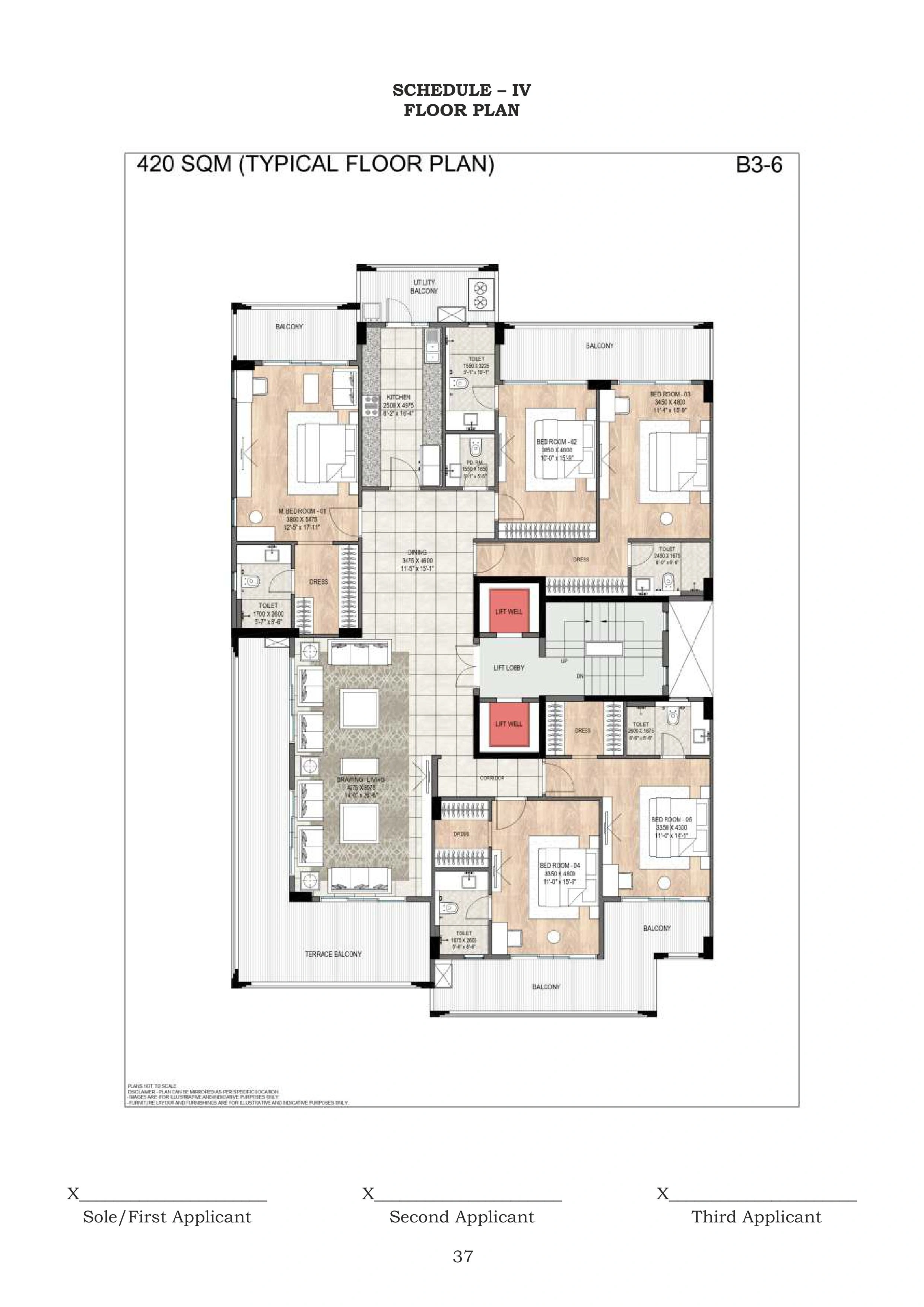 DLF The Grove 5 BHK Floor Plan