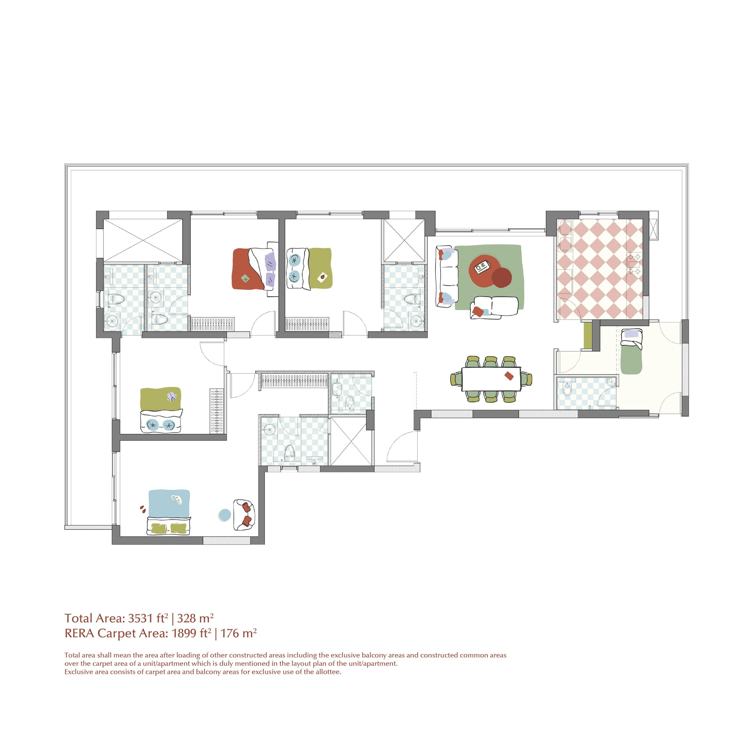 Max Estate 360 4 BHK Floor Plan