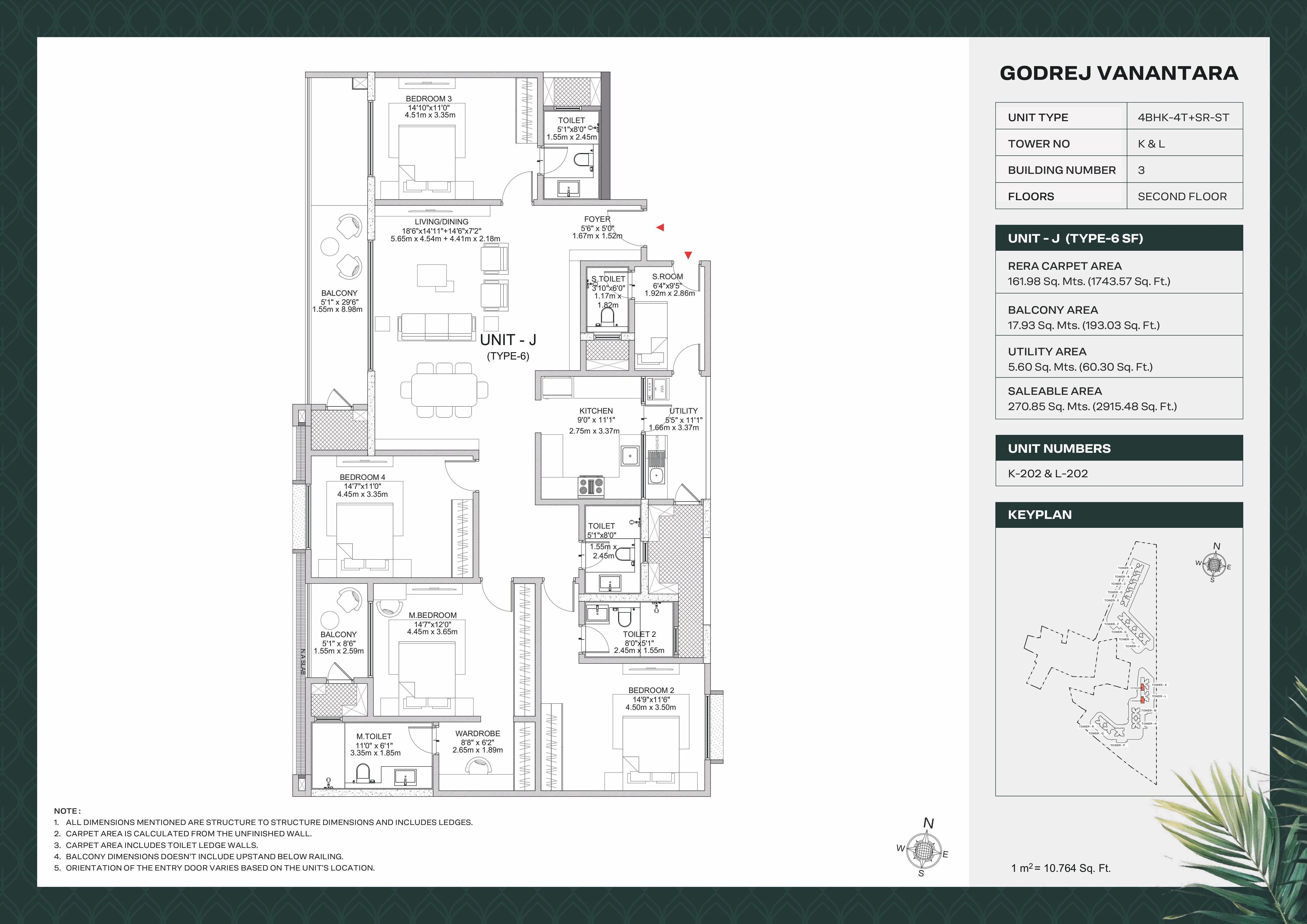 Godrej Vanantara 4.5 BHK Floor Plan