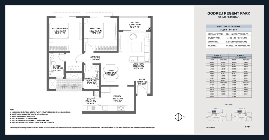 2 BHK Floor Plan