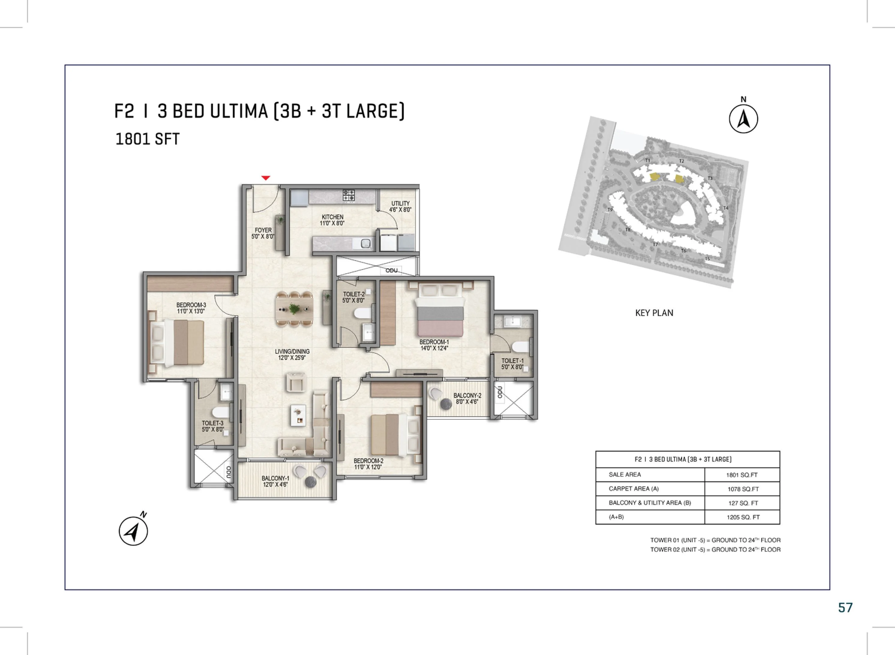 3 BHK Ultima