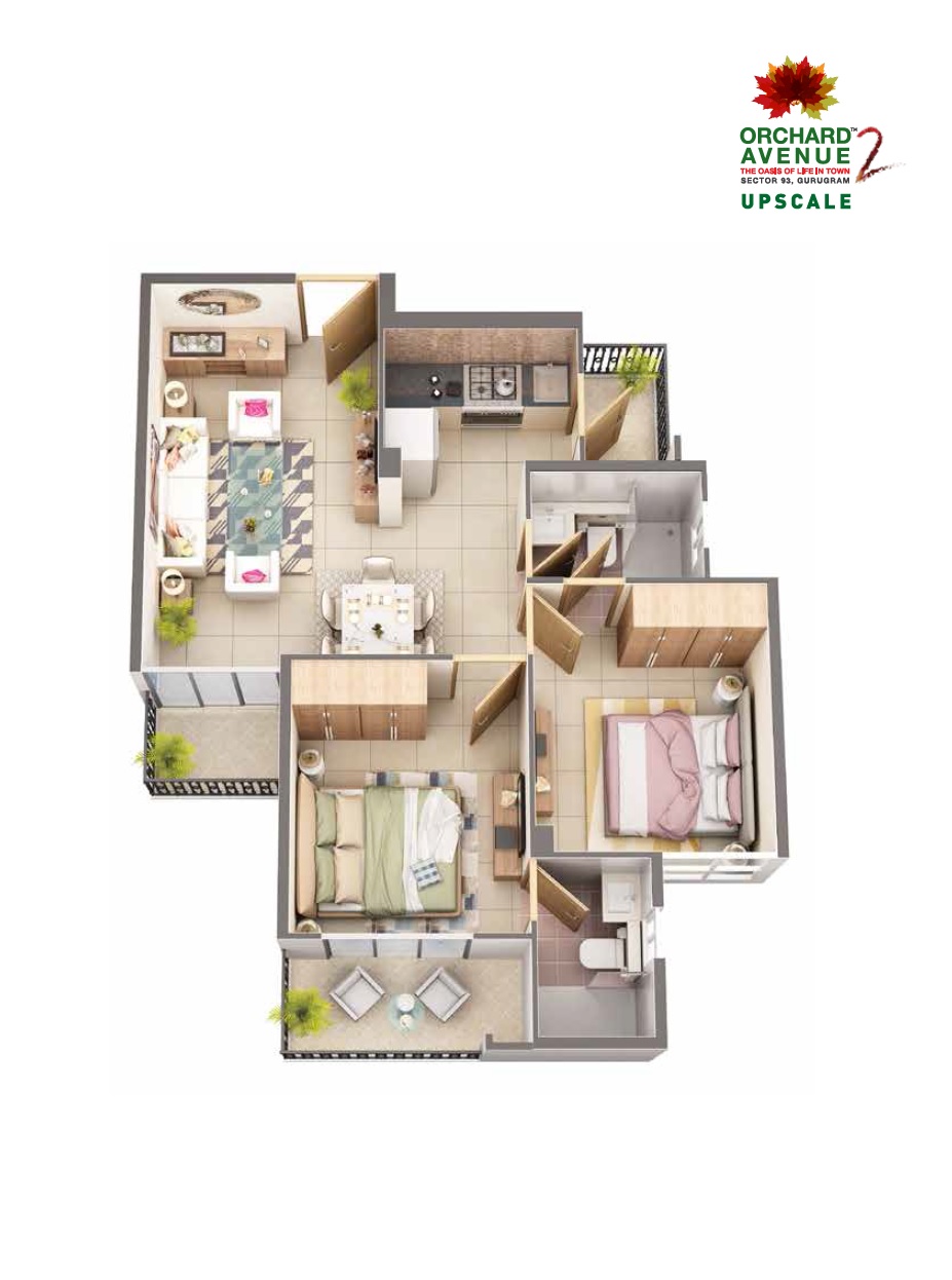 2 bhk Floor Plan