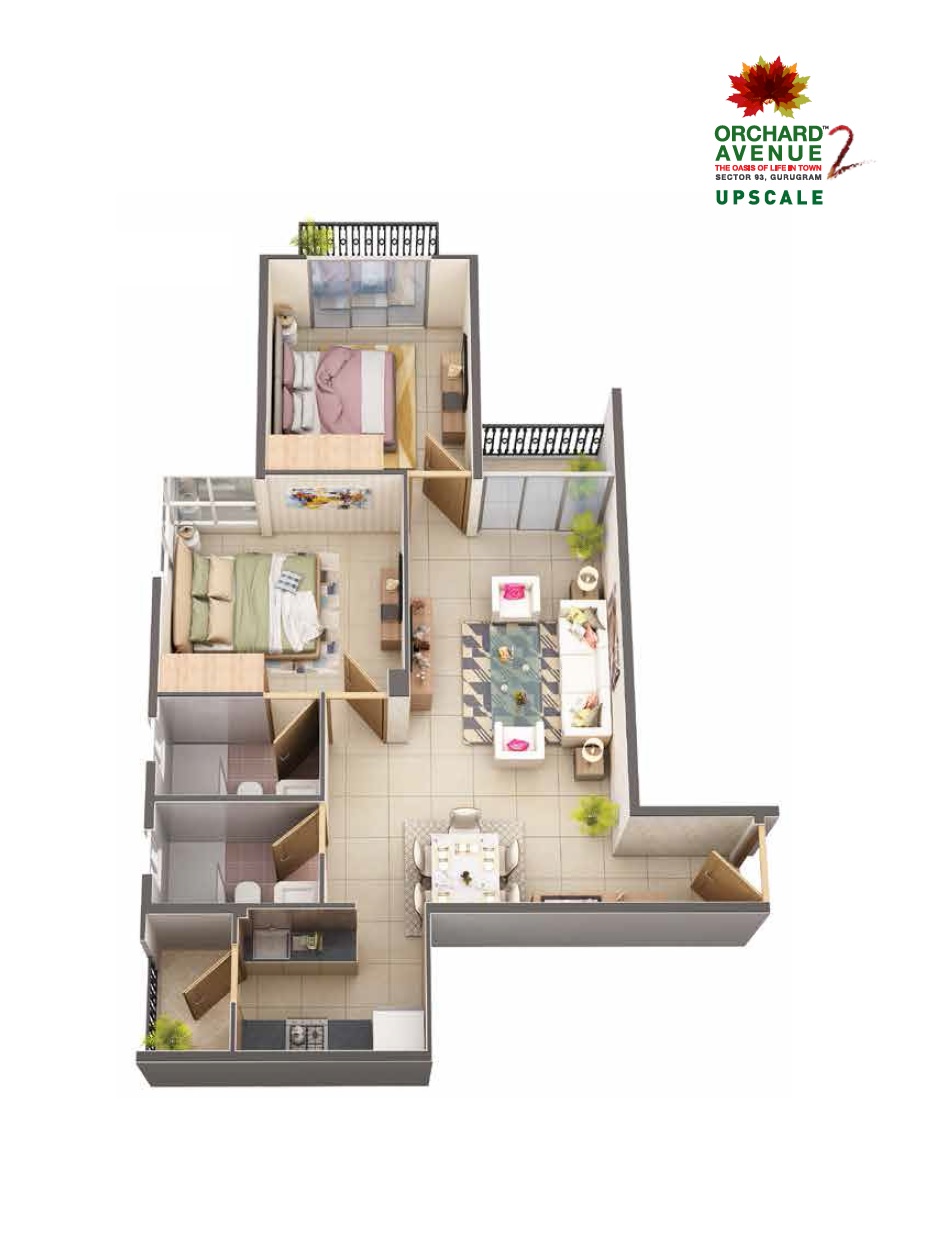2 bhk Floor Plan