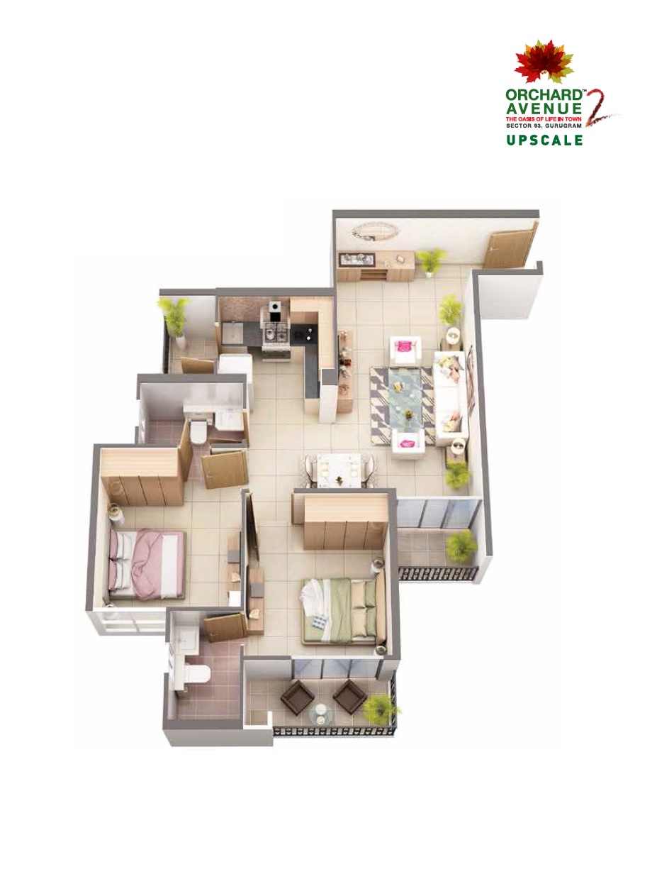 2 bhk Floor Plan