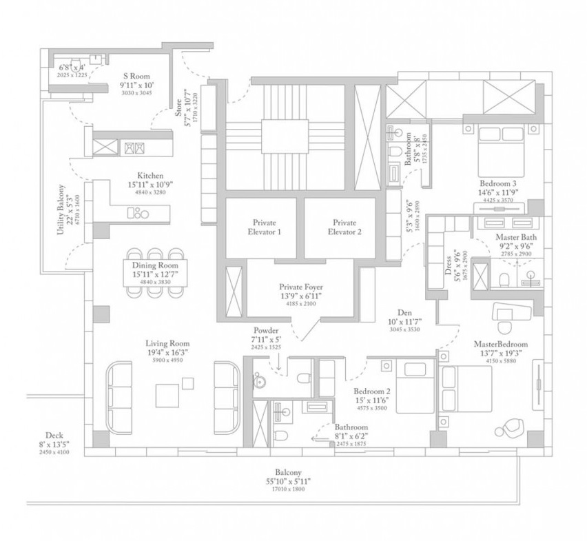 3 bhk Floor Plan