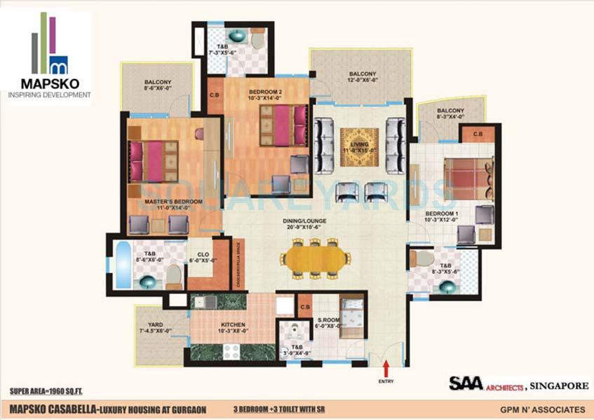 3 bhk Floor Plan