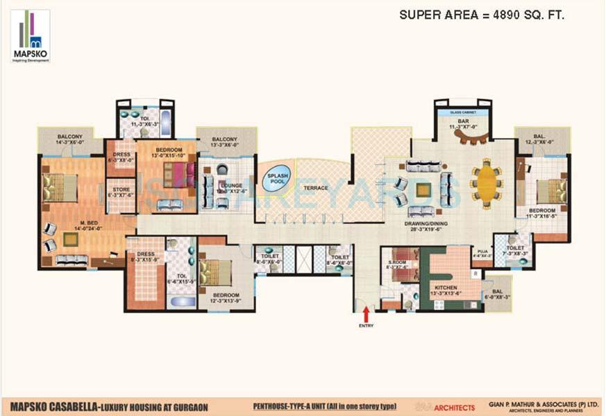 4 bhk Floor Plan