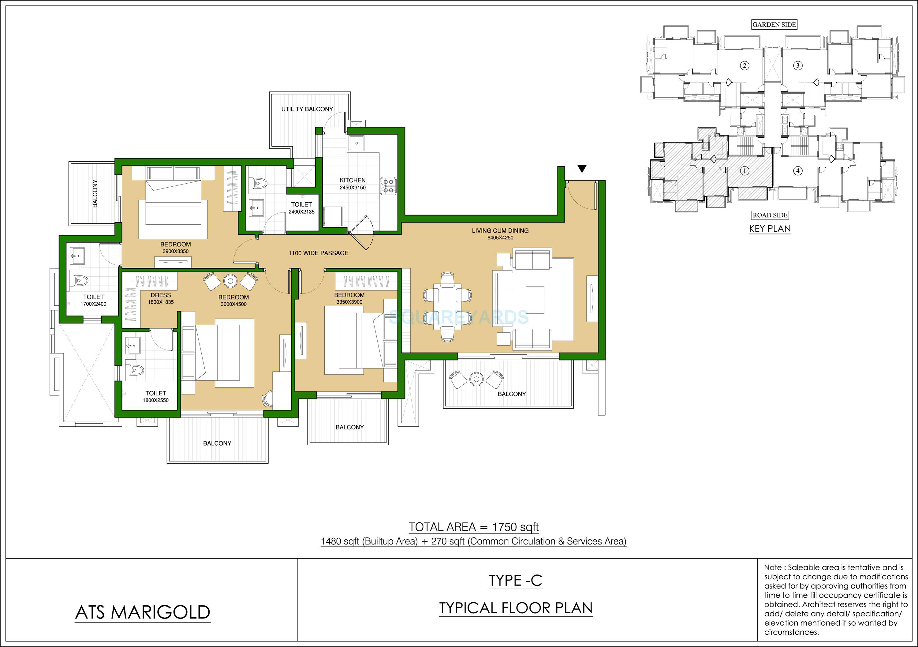 3 bhk Floor Plan