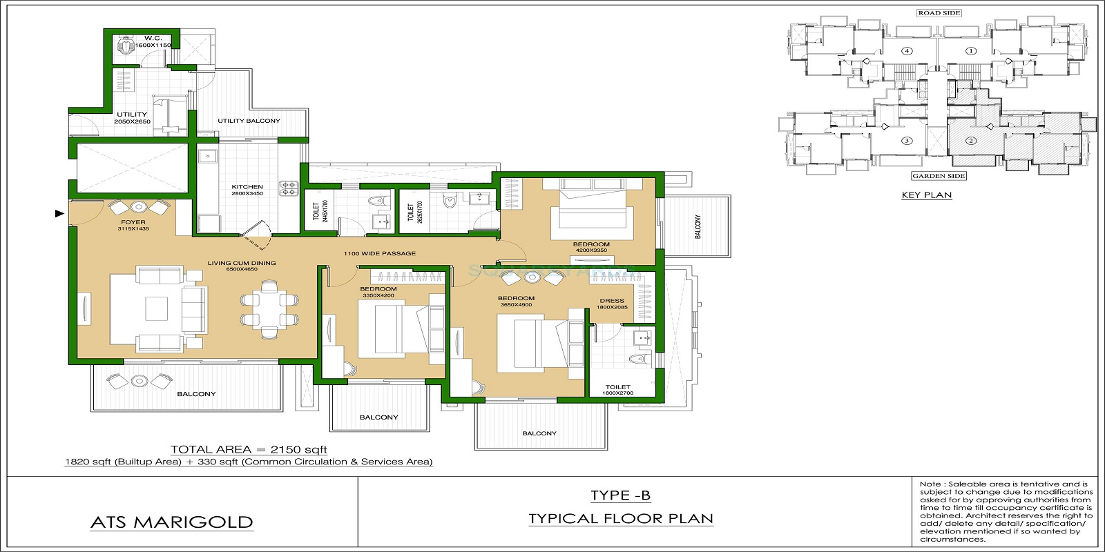 3 bhk Floor Plan