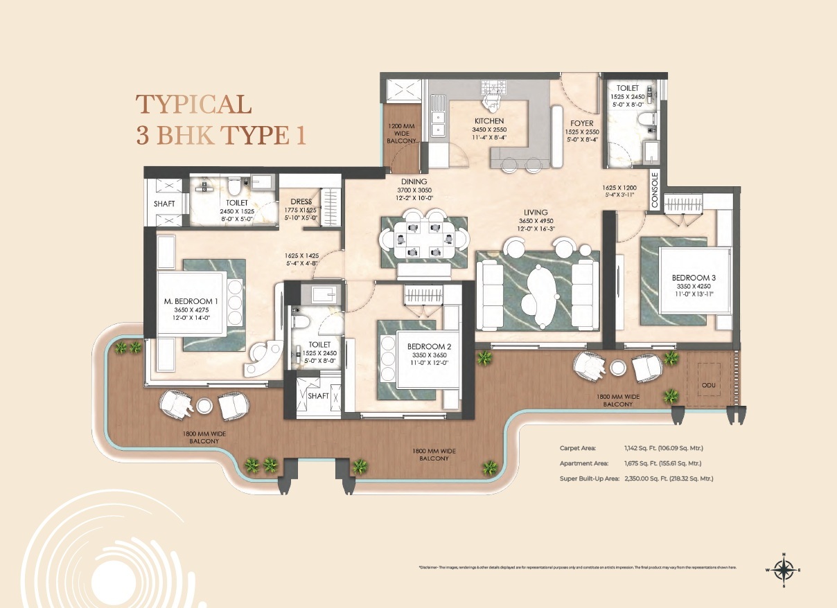 3 bhk Floor Plan