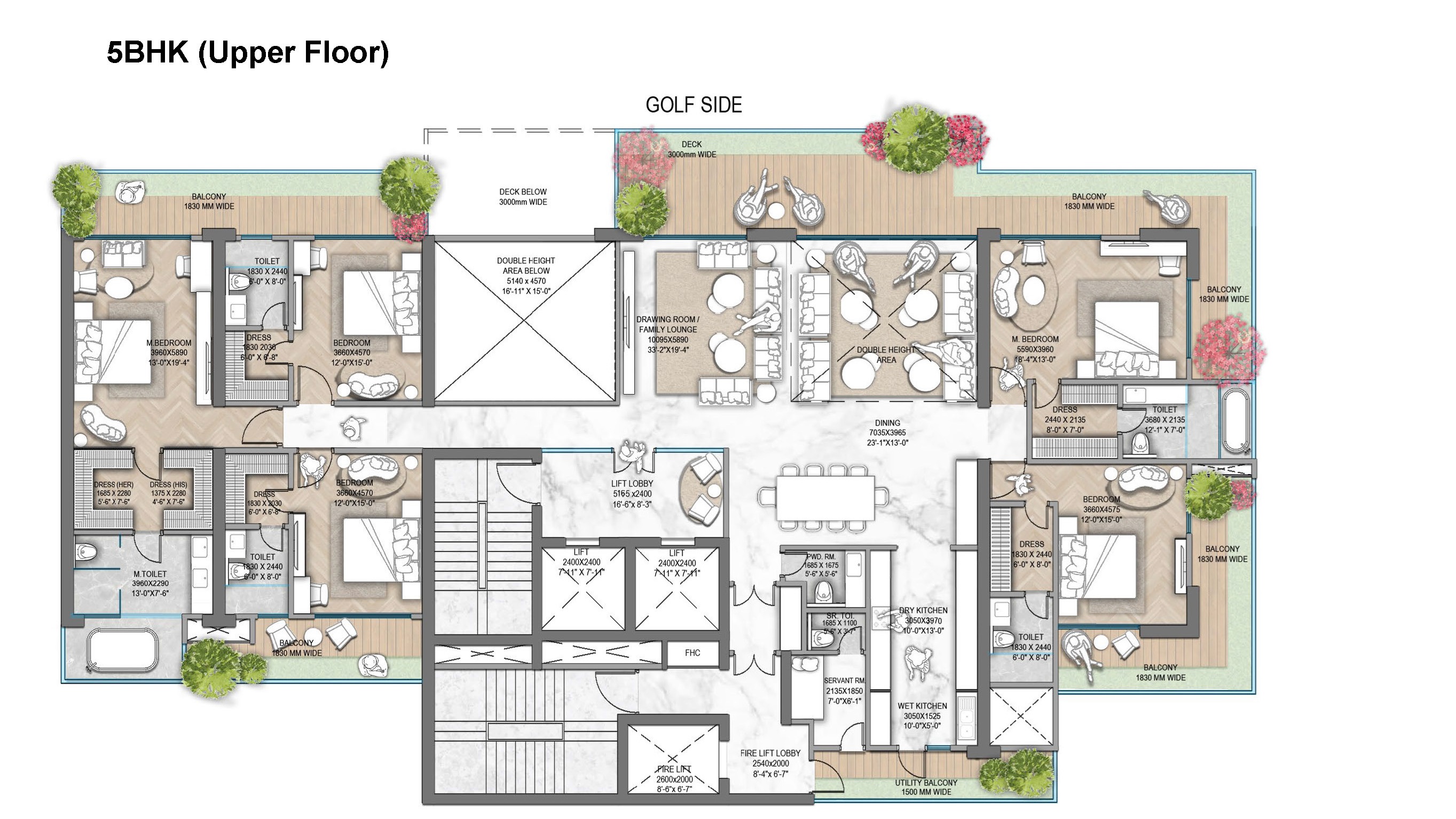 5 bhk Floor Plan