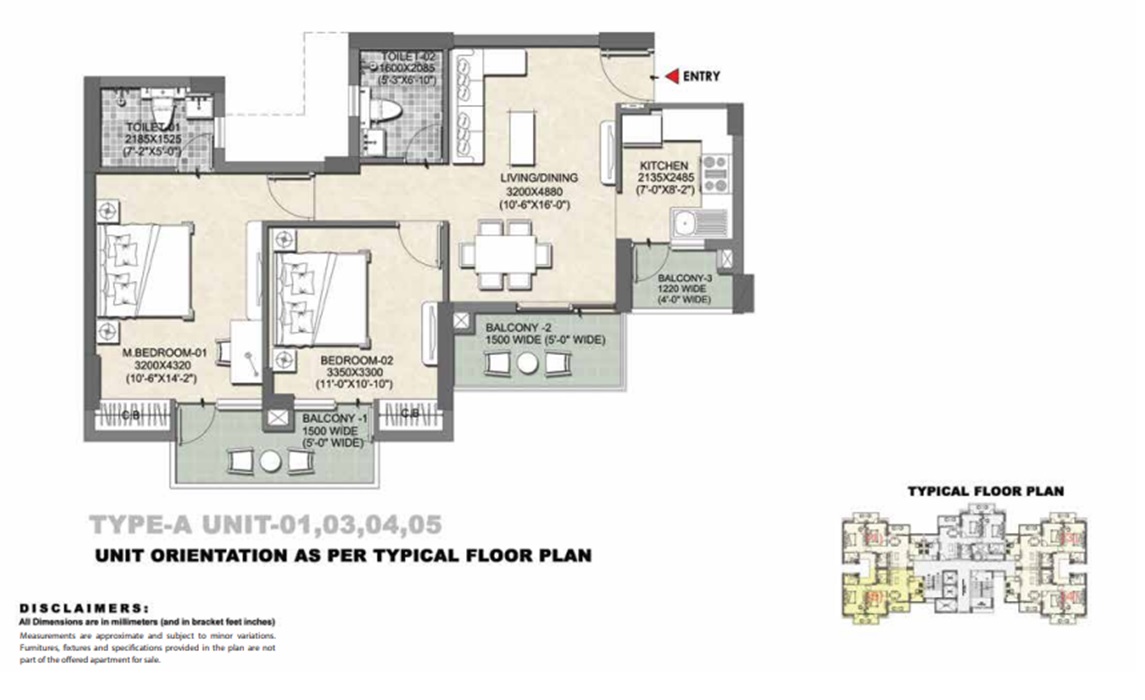 2 bhk Floor Plan