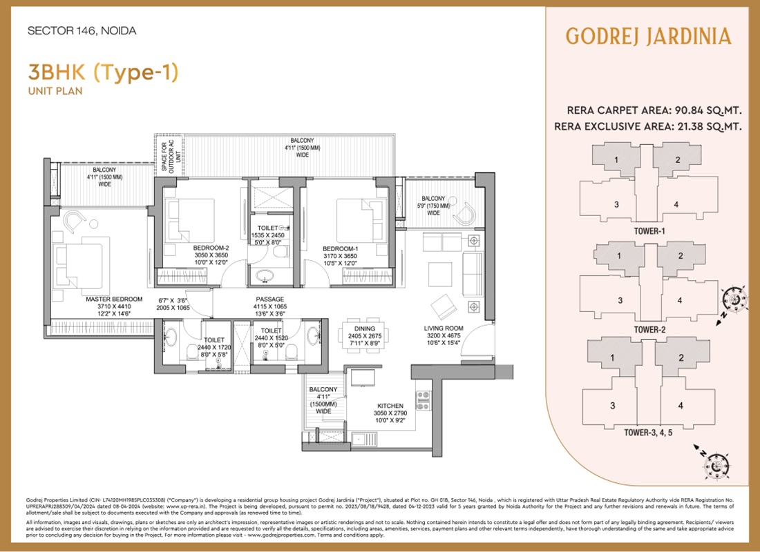 3 bhk Floor Plan