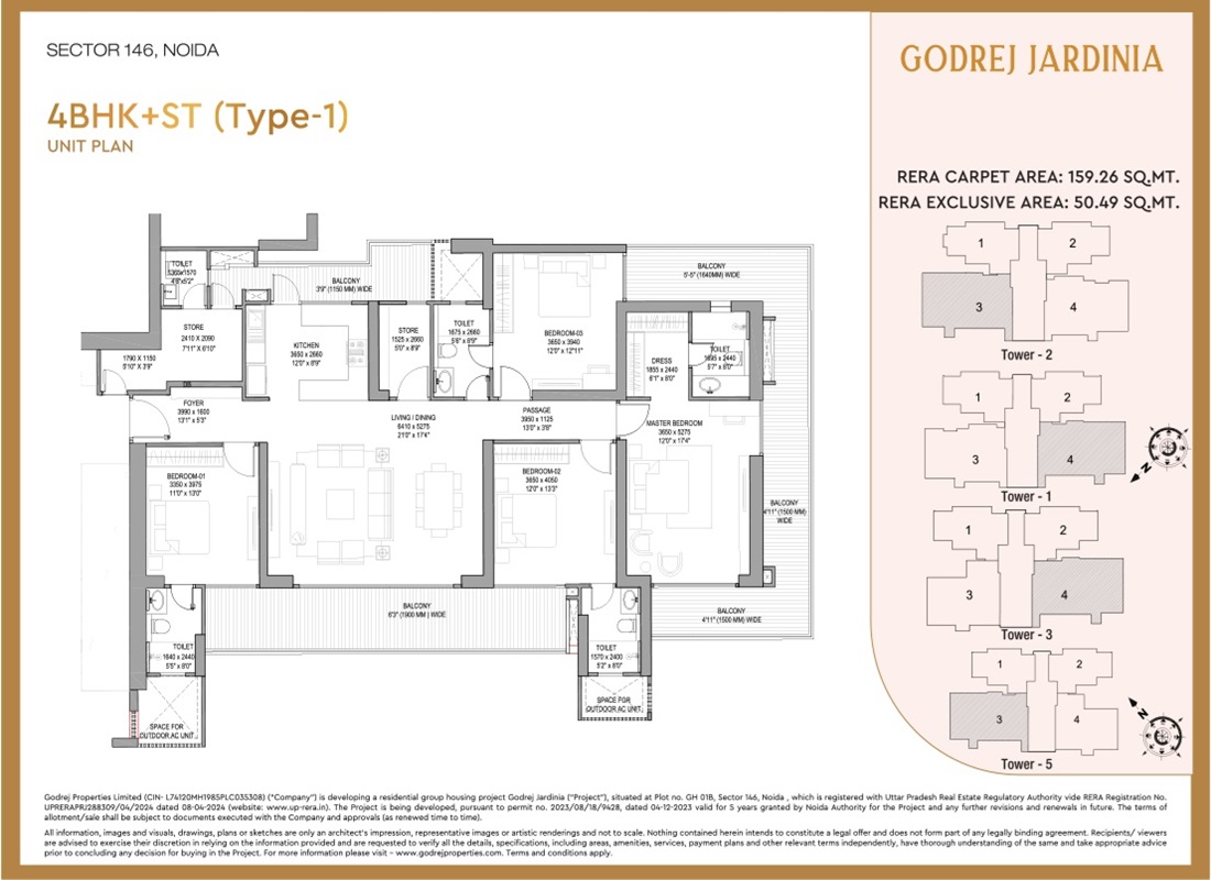 4 bhk Floor Plan