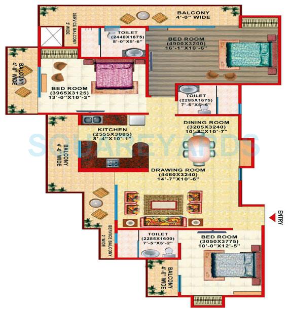 3 bhk Floor Plan