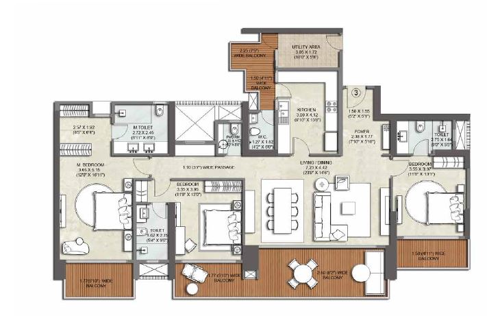 3 bhk Floor Plan