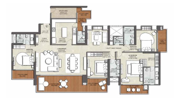 4 bhk Floor Plan