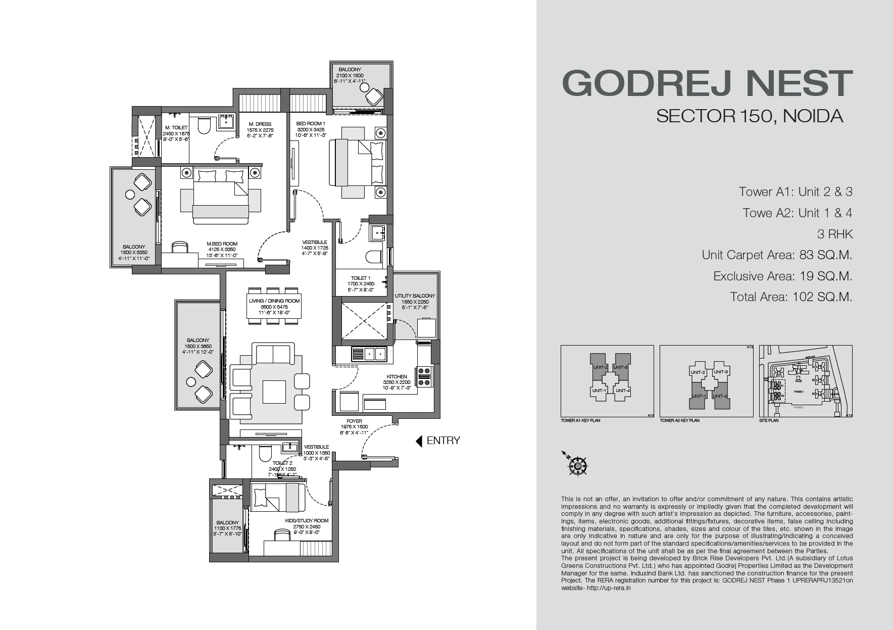 3 bhk Floor Plan