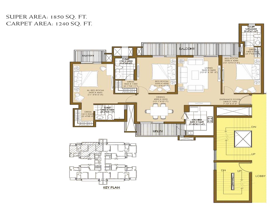 3 bhk Floor Plan