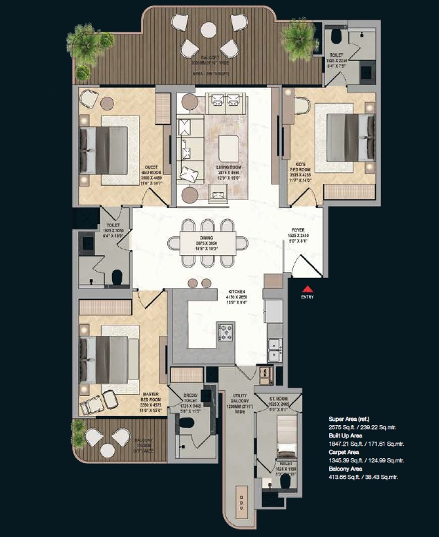 3 bhk Floor Plan