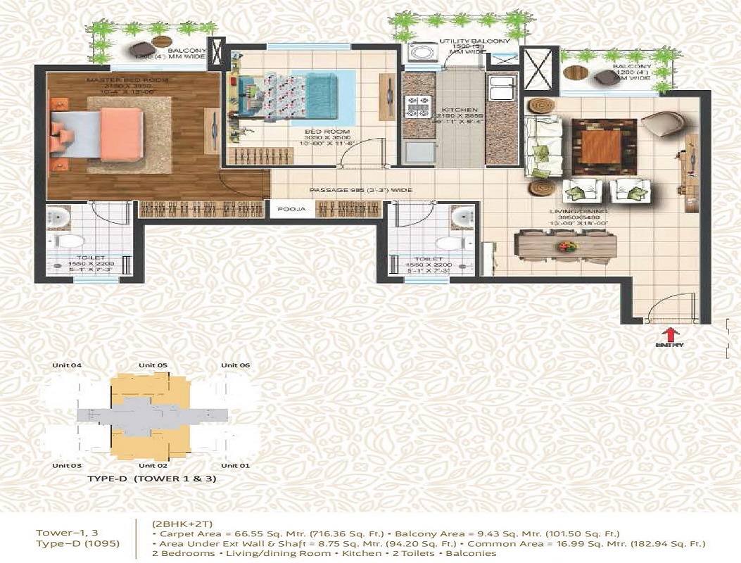 3 bhk Floor Plan
