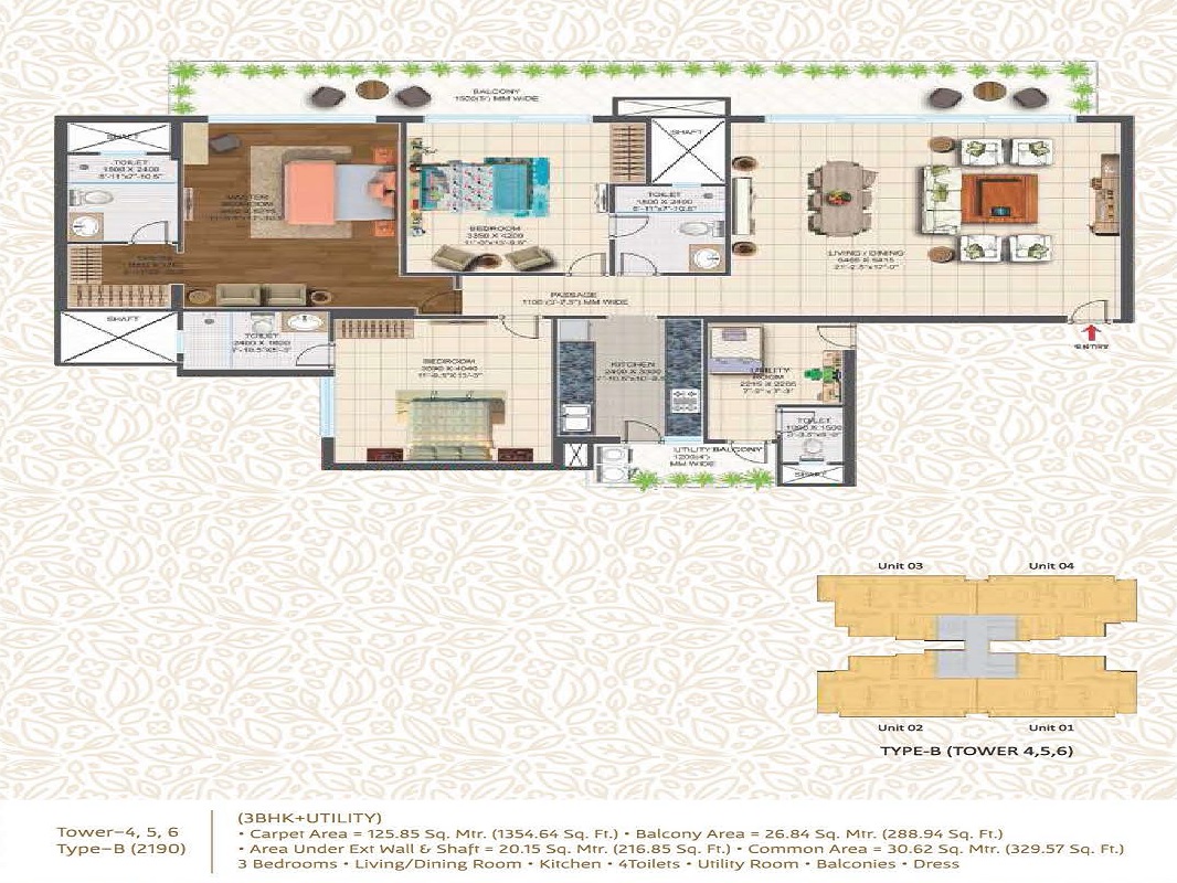4 bhk Floor Plan