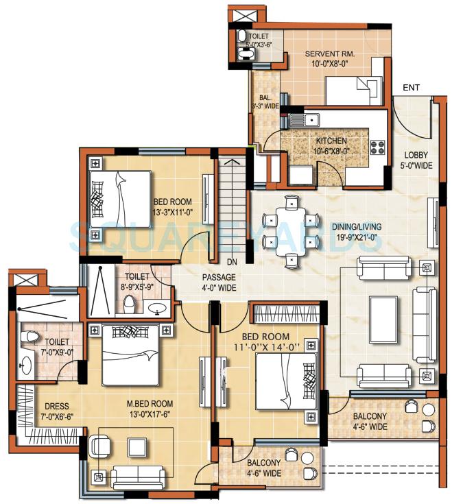 3 bhk Floor Plan