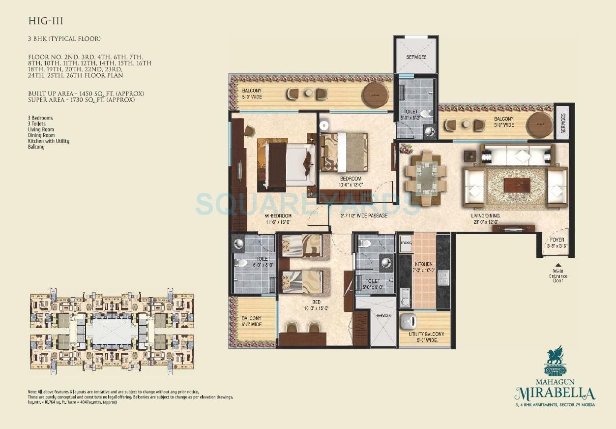 3 bhk Floor Plan