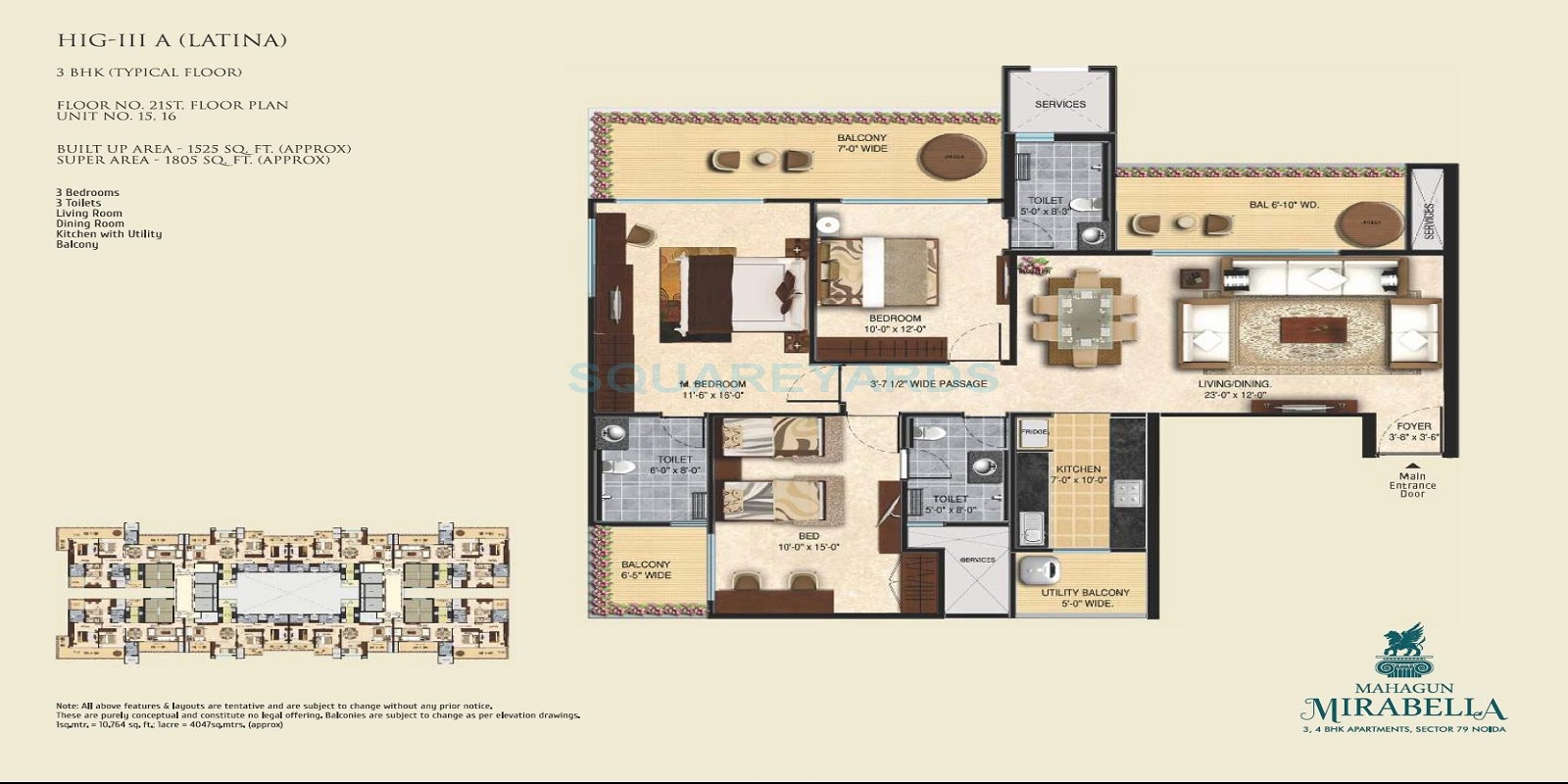 3 bhk Floor Plan