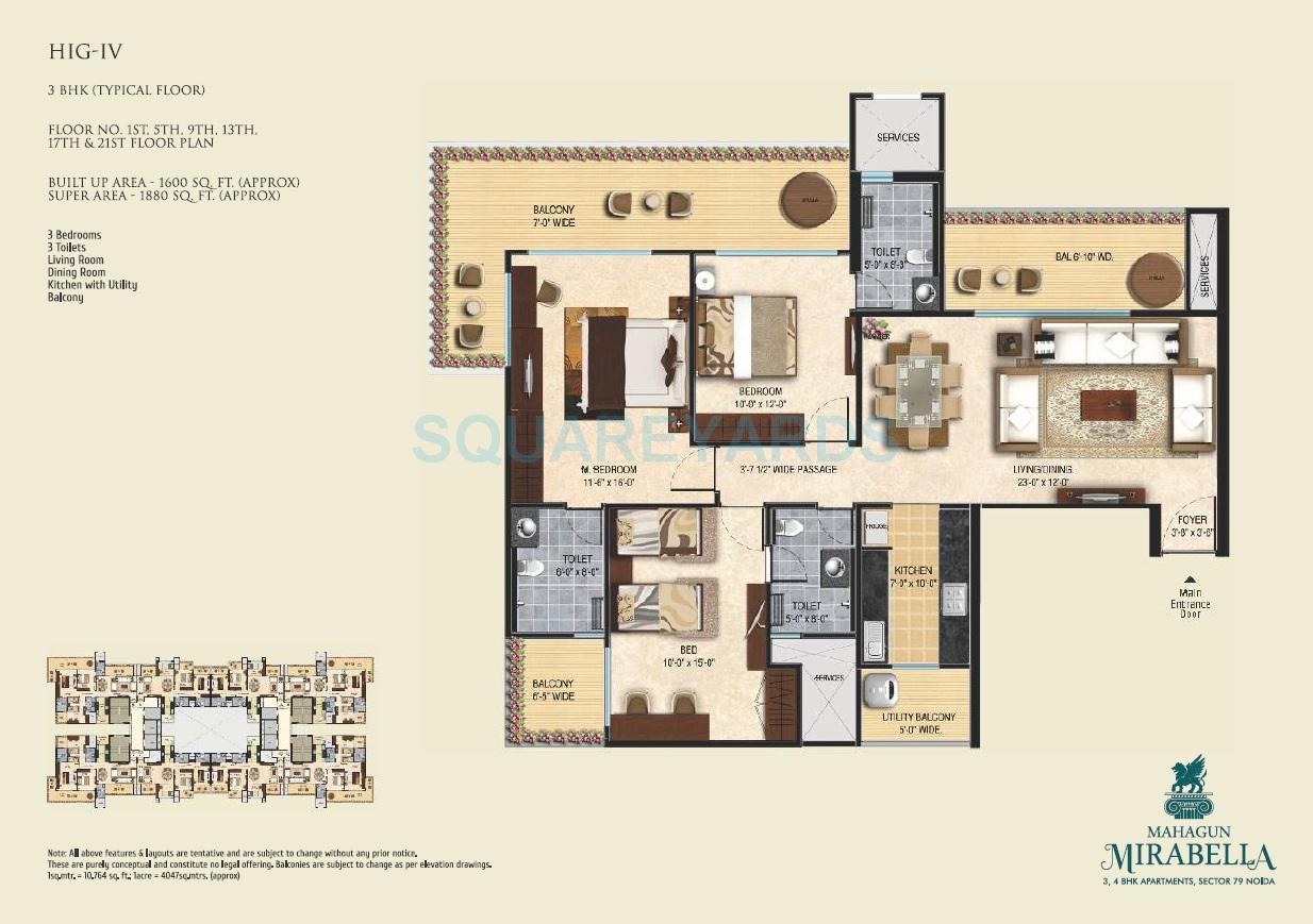 3 bhk Floor Plan
