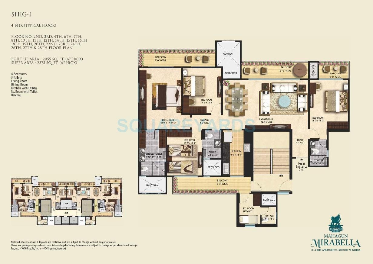 4 bhk Floor Plan