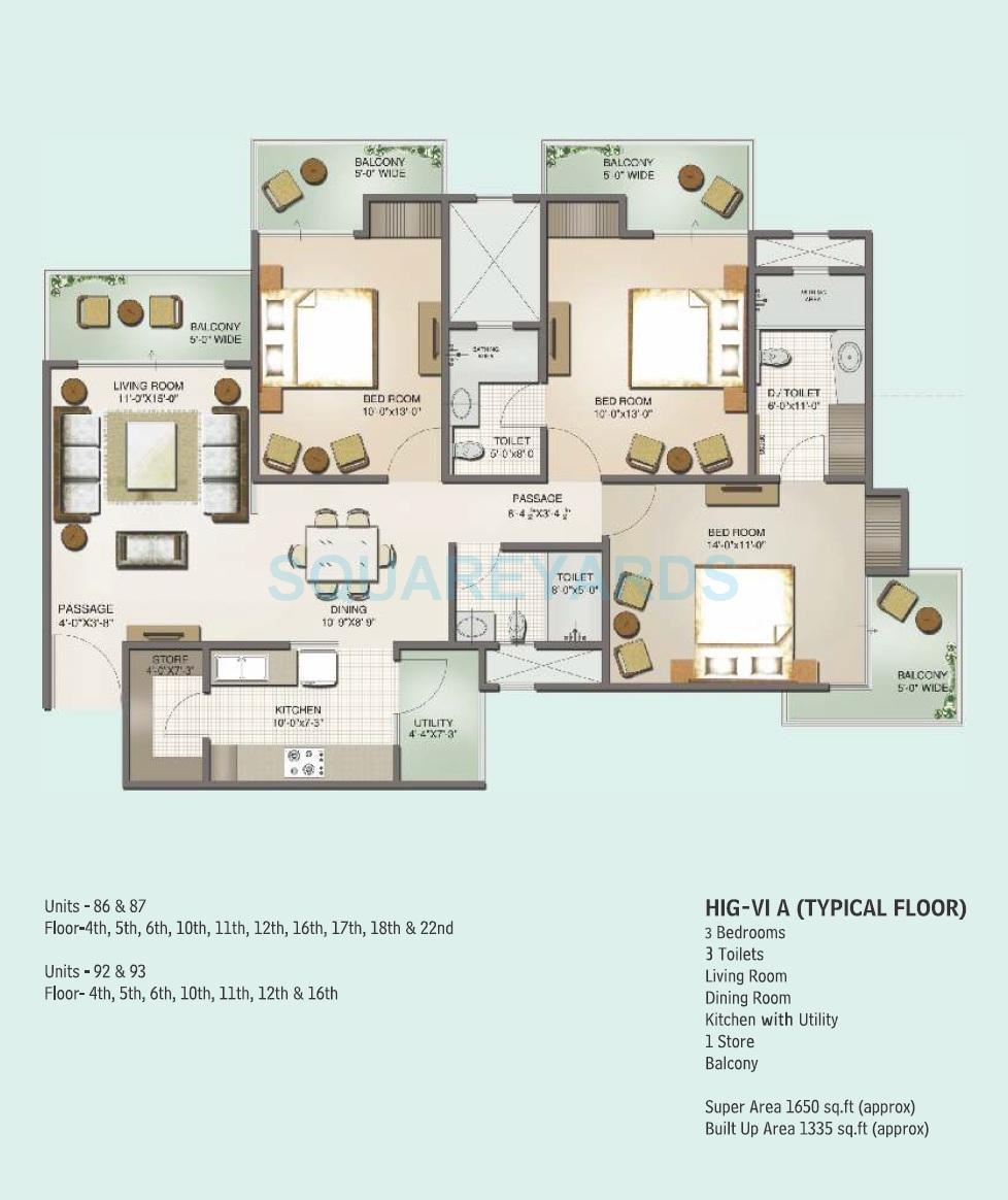3 bhk Floor Plan