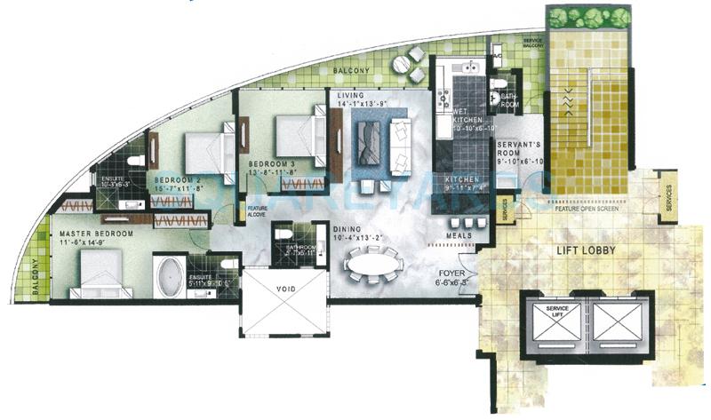 3 bhk Floor Plan