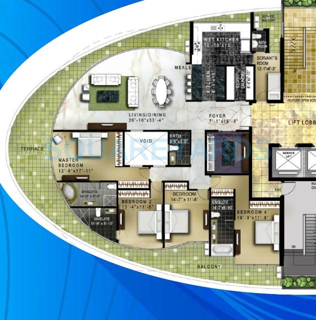 4 bhk Floor Plan